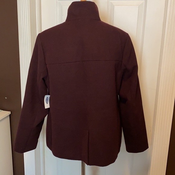 Old Navy Women’s Wine Color Coat sz L NWT - Picture 4 of 5